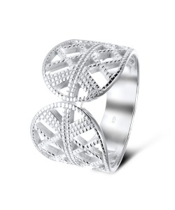 Ornamental Style Silver Ring NSR-2970